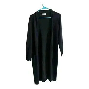 Grace Karin Women's Black Longline Open Front Duster Cardigan Size S